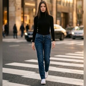 Michael Kors Dark Blue Straight-Leg Jeans